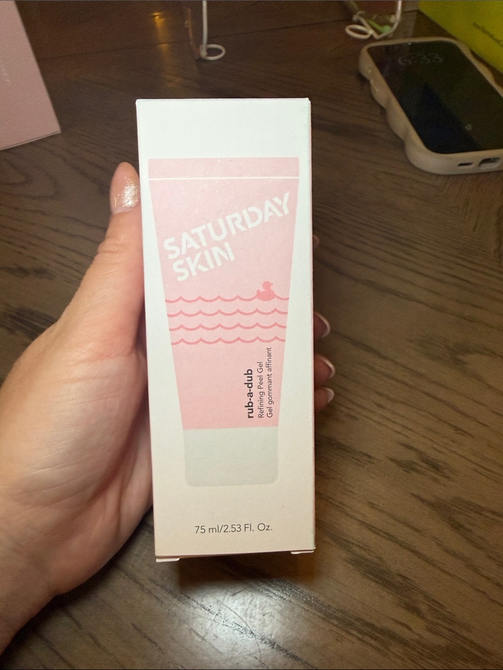 Saturday Skin Pink Rub-a-dub Refining Peel Gel nwt